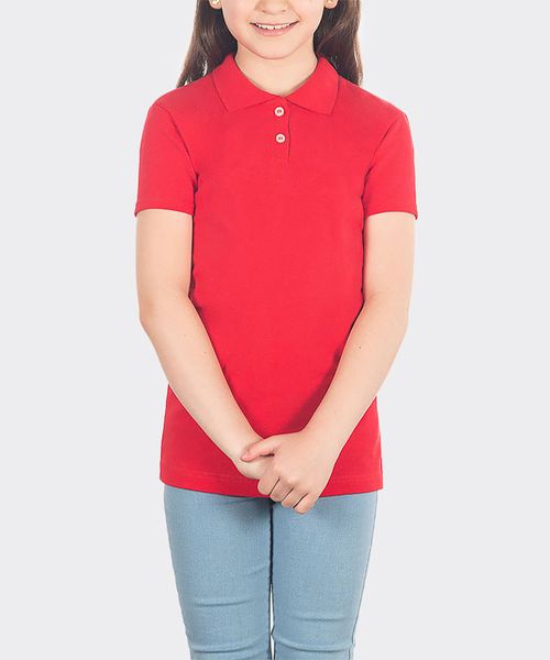 Playera Polo Manga Corta Pique de  Niña Infantil