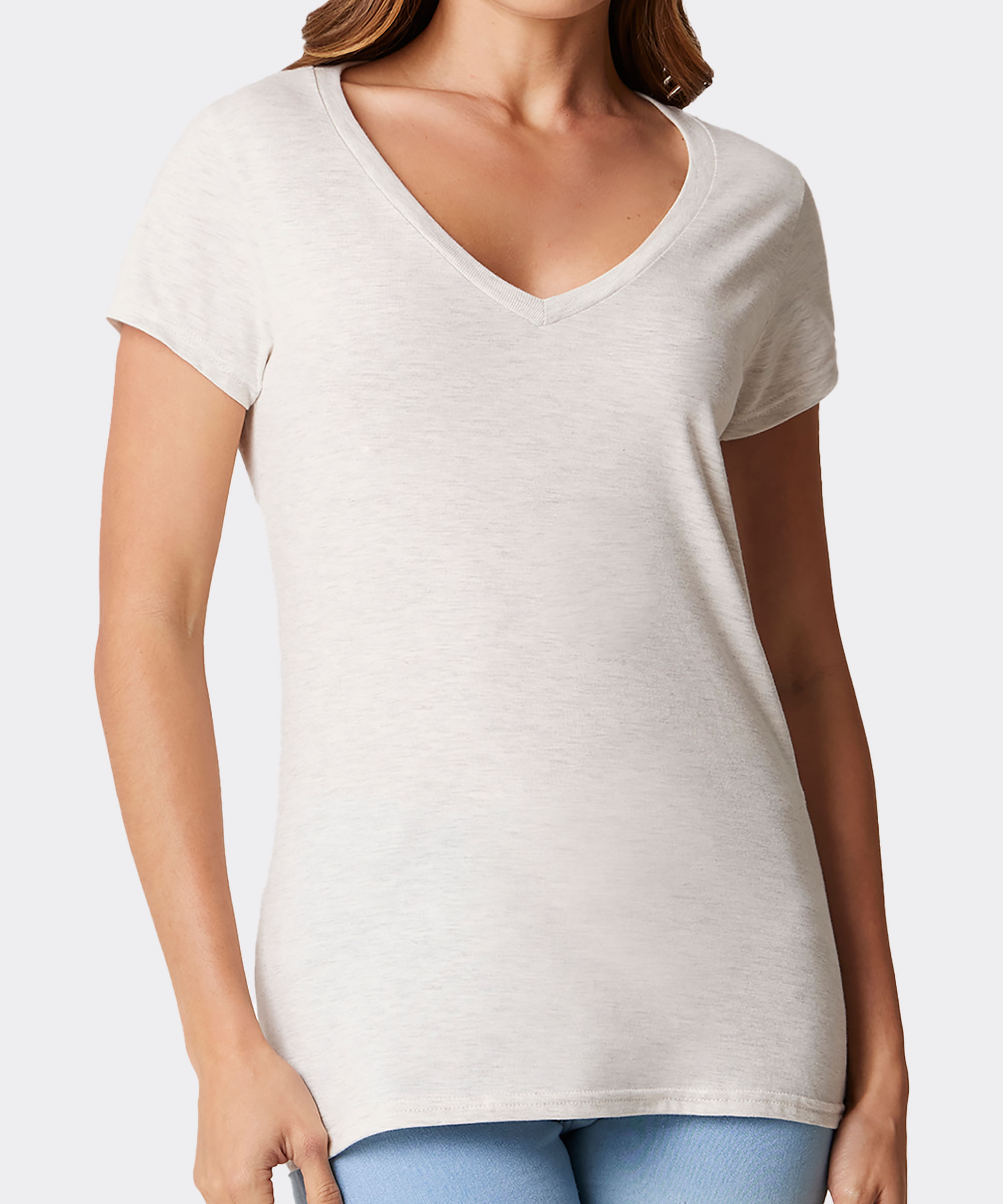 Playera Cuello V Playera Blanca Optima Playera Manga Corta Para