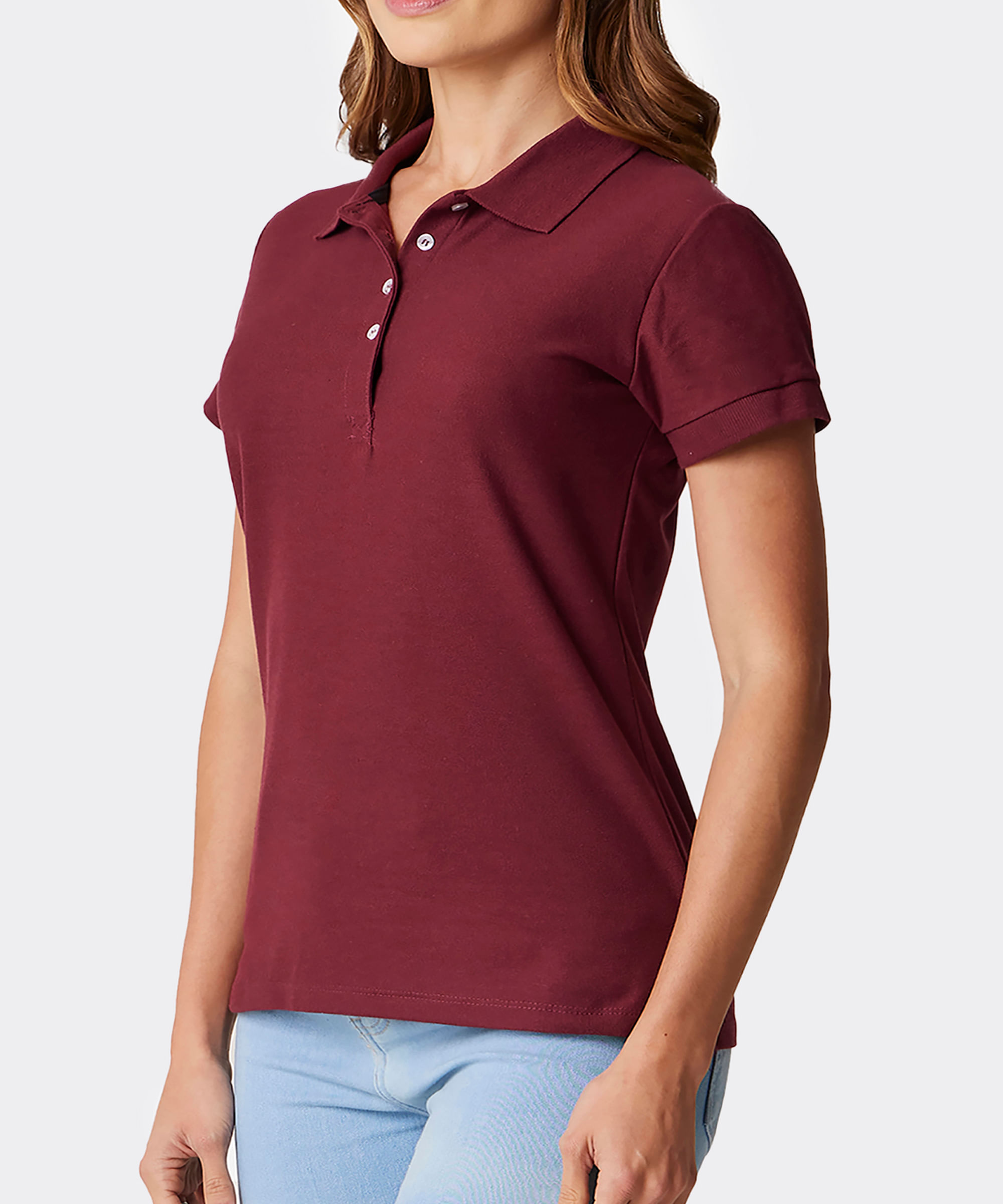 Walmart Cuello Polo Playera Tipo Polo Roja Mujer Playera Polo