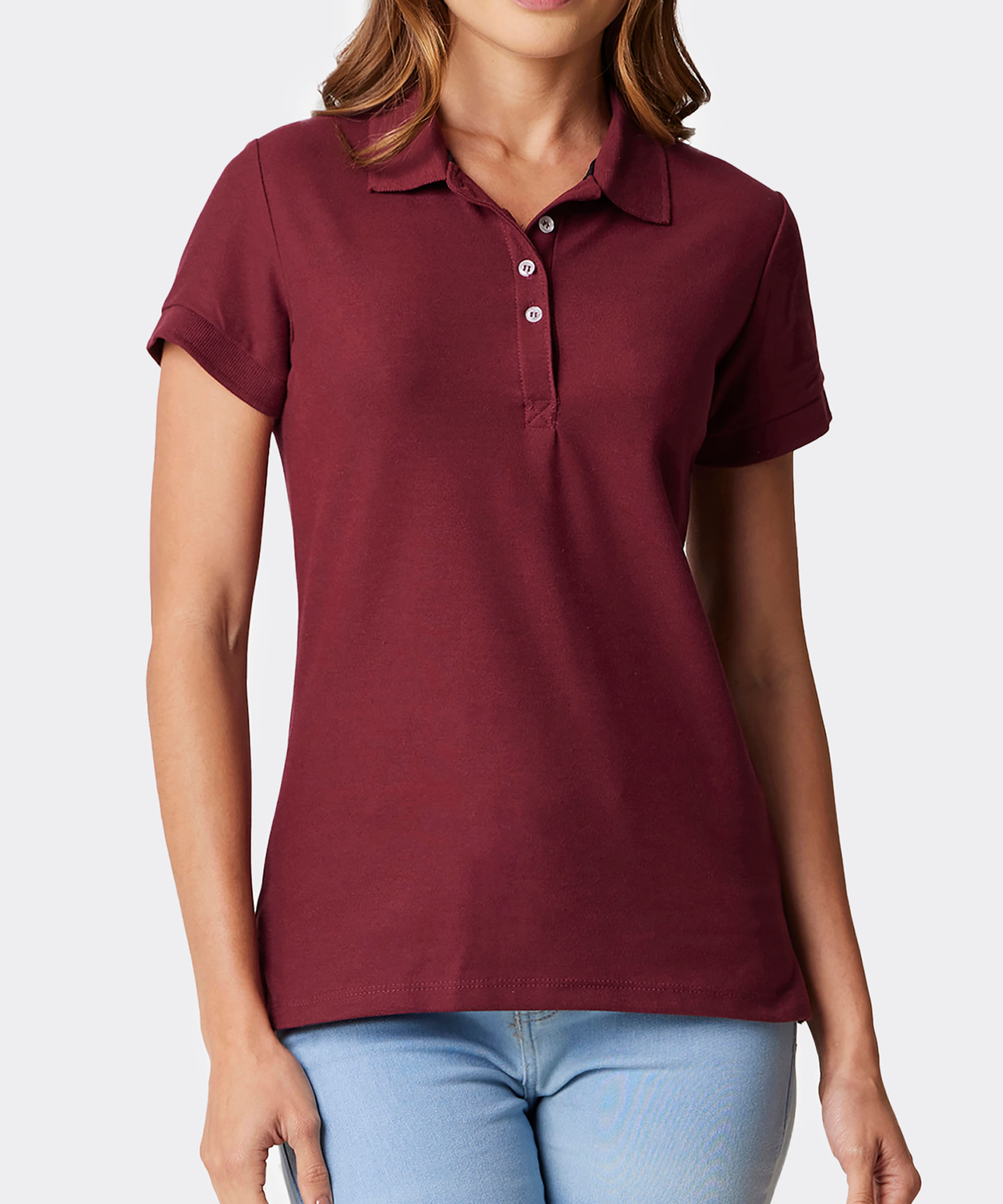 Polo Shirt Playera Tipo Polo Roja Mujer Polo Mujer Playeras Tipo