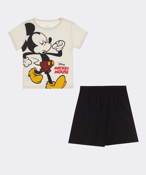 Set Pijama Short y Playera Mickey Mouse de  Bebo Años