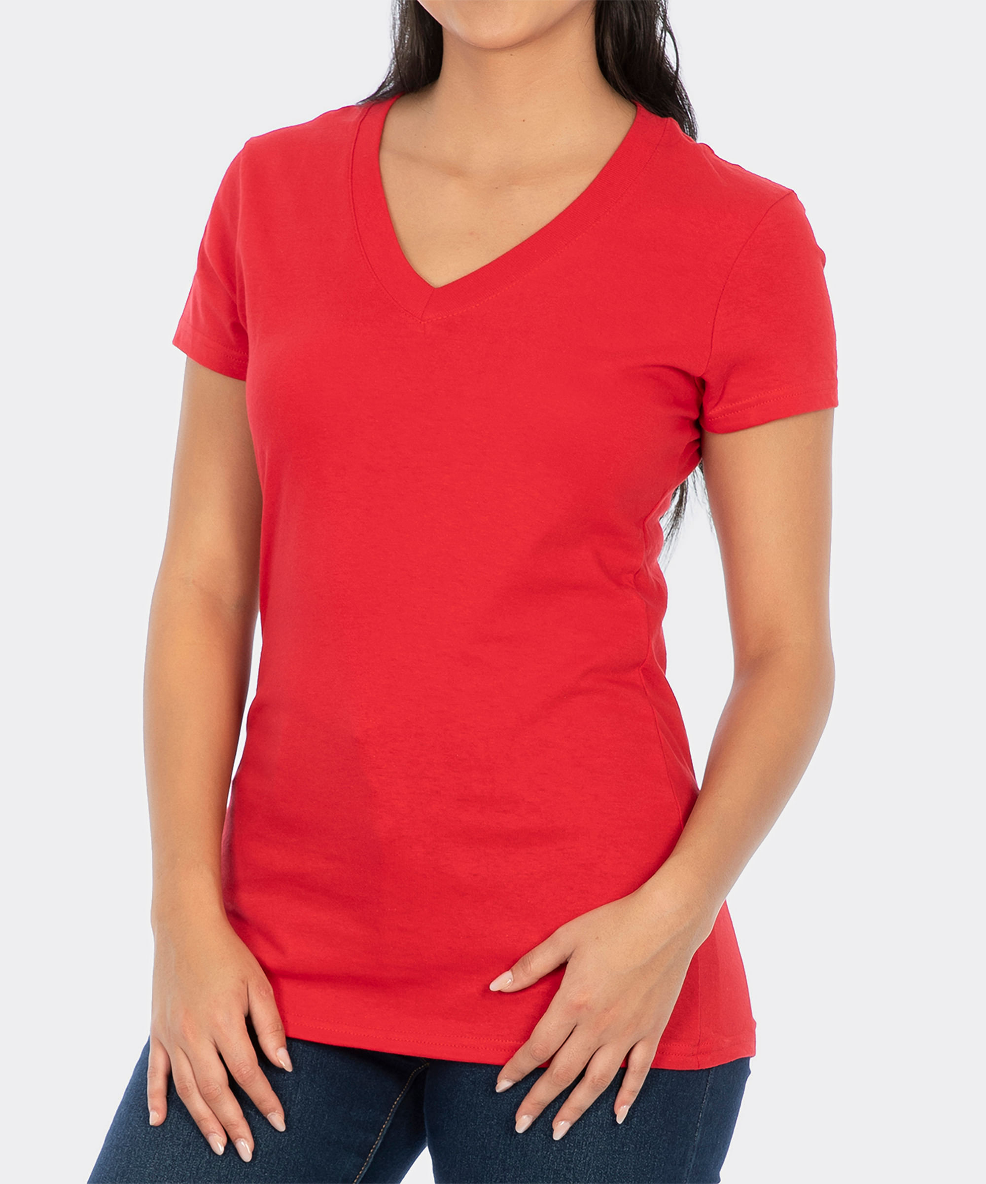 Playeras Yazbek Playera Cuello V Mujer AlgodÃ³n Columbia Mujer