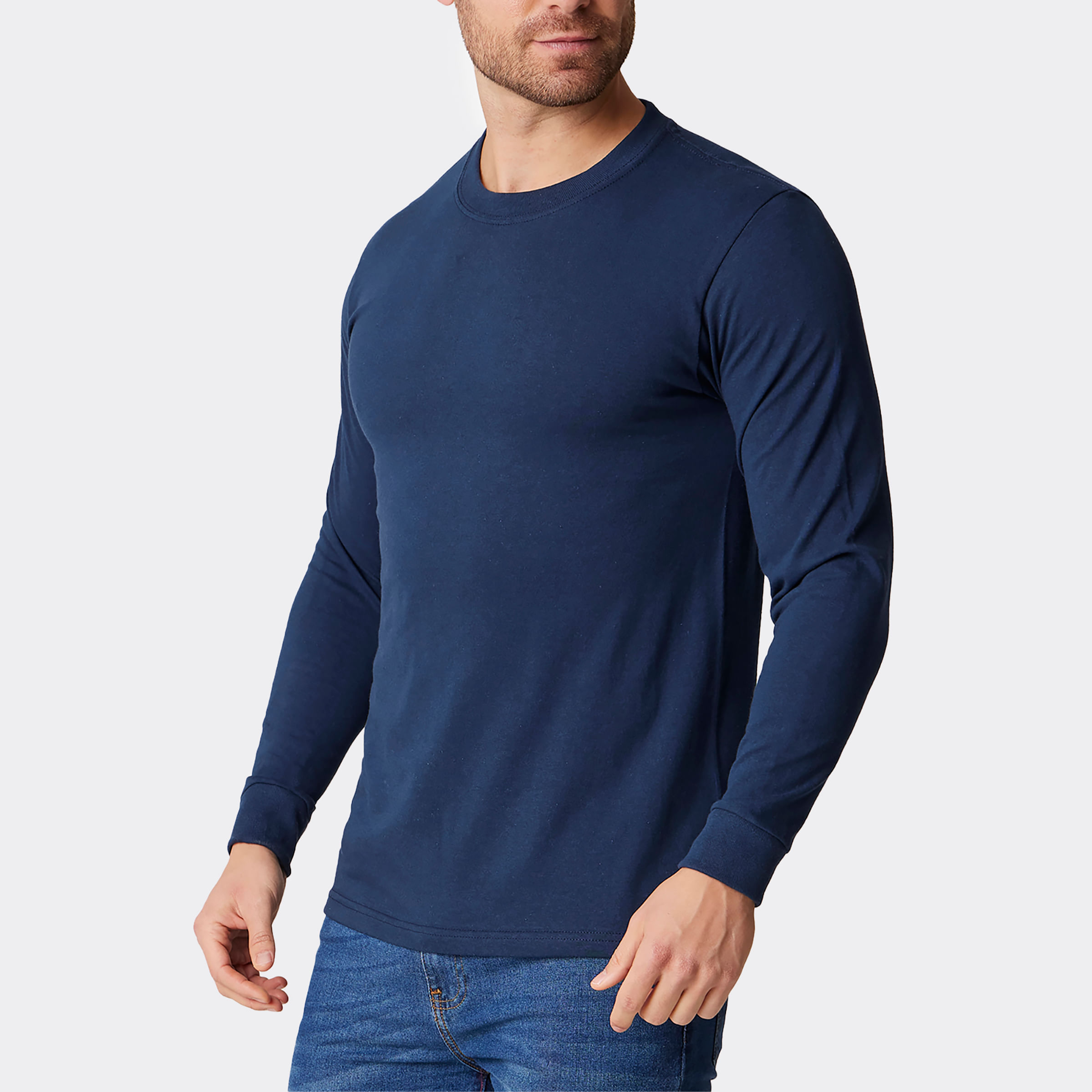 Playera Manga Larga Heavy de Caballero Optima