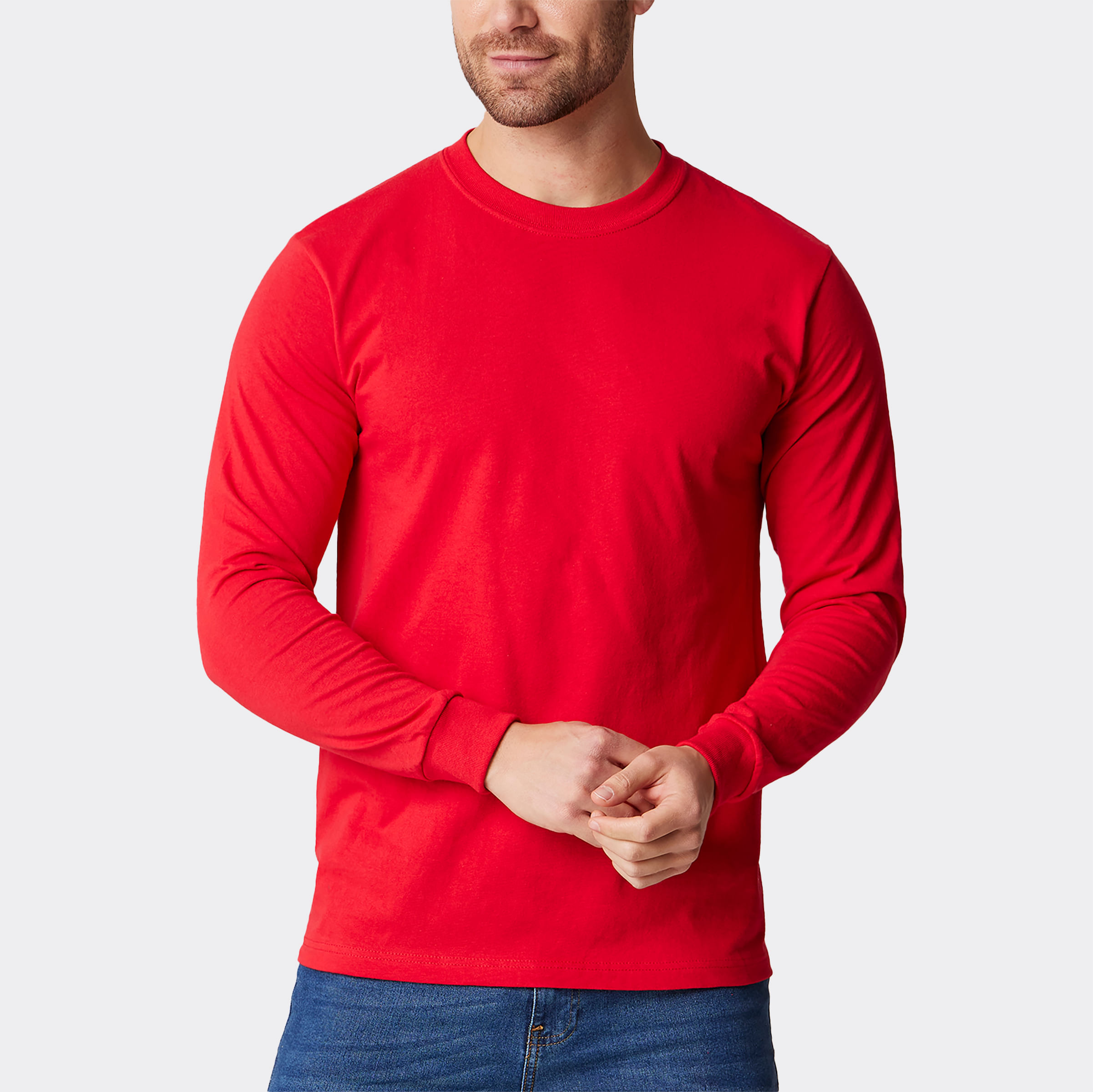 Playera Manga Larga Heavy de Caballero Optima