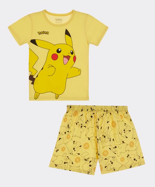 Set Pijama Short y Playera Pokemon de  Niño Infantil