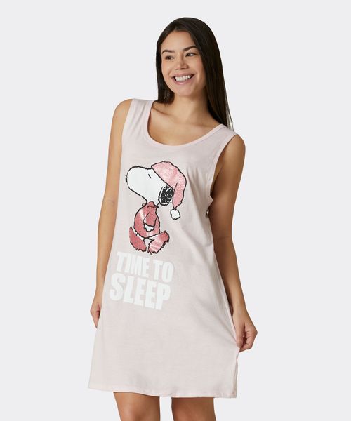 Camisón Sin Mangas Snoopy de  Dama