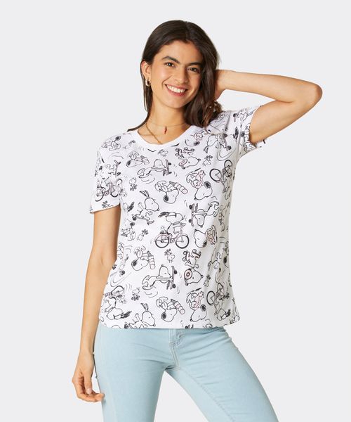 Playera de Licencia Snoopy de  Dama