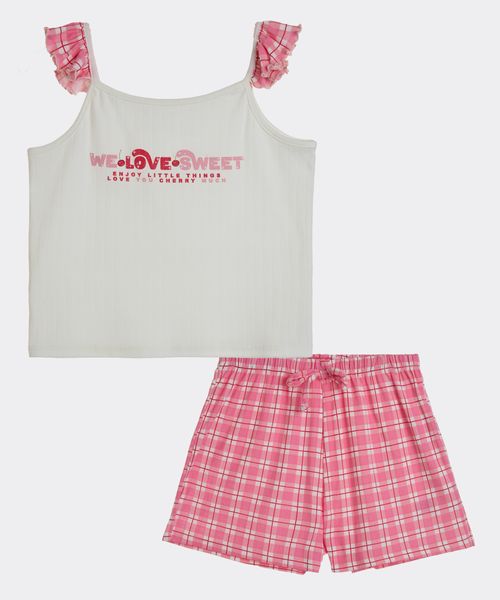 Set Pijama Short y Playera  de  Niña Juvenil
