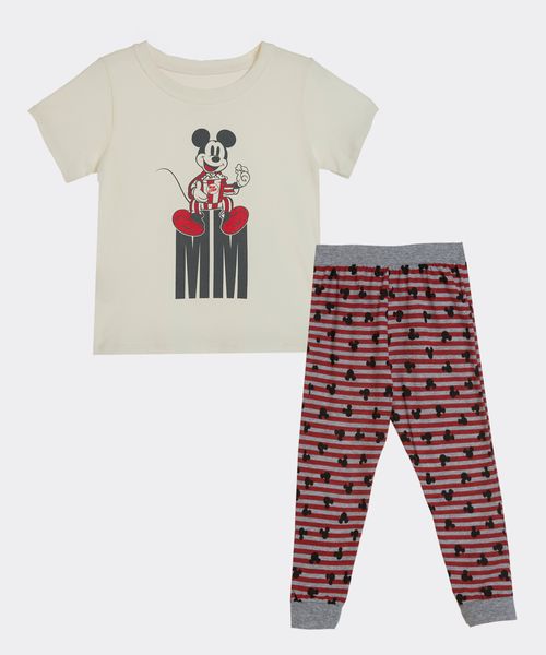 Set Pijama Pantalón y Playera Mickey Mouse de  Bebo Años