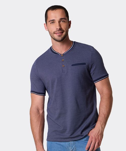 Playera Henley  de  Caballero