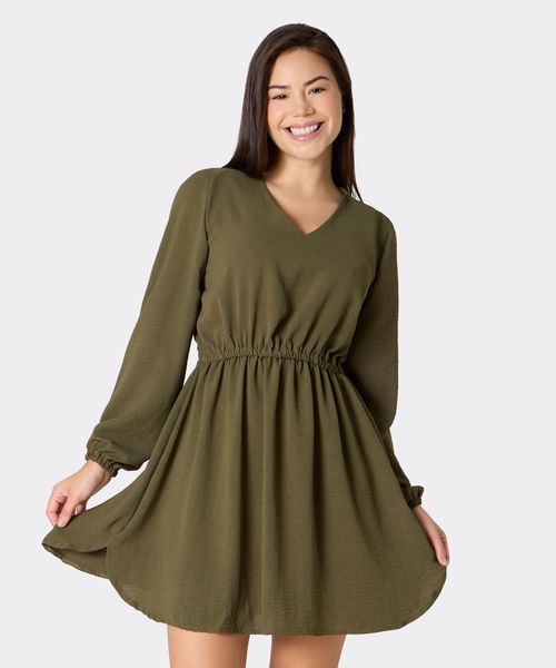 Vestido Manga Larga  de  Dama