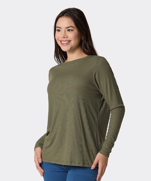 Playera Manga Larga  de  Dama