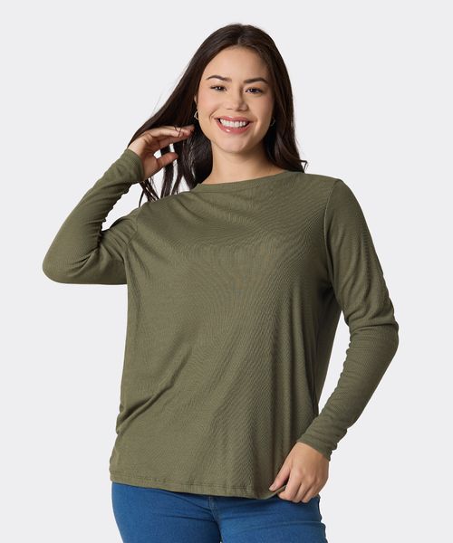 Playera Manga Larga  de  Dama