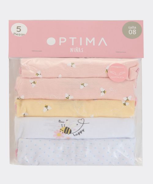 5 Pack Pantaleta  de  Niña Infantil
