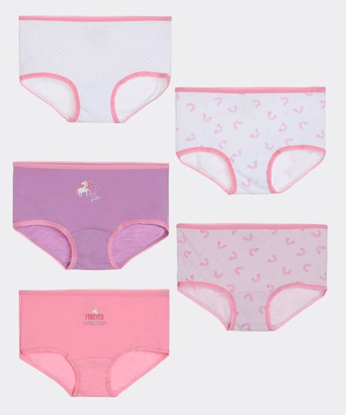 5 Pack Pantaleta  de  Niña Infantil