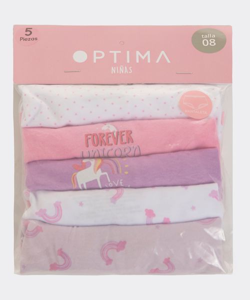 5 Pack Pantaleta  de  Niña Infantil