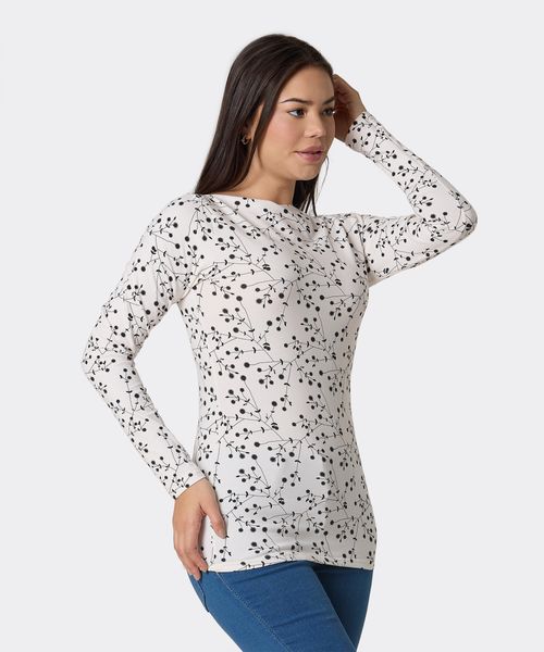 Playera Manga Larga  de  Dama