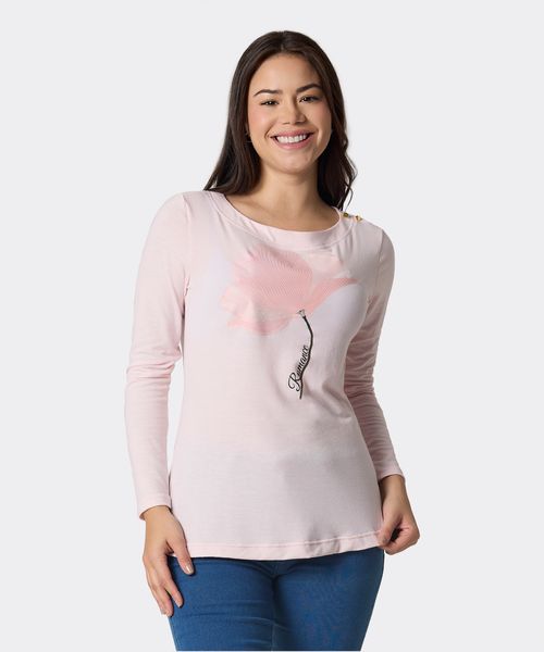 Playera Manga Larga  de  Dama