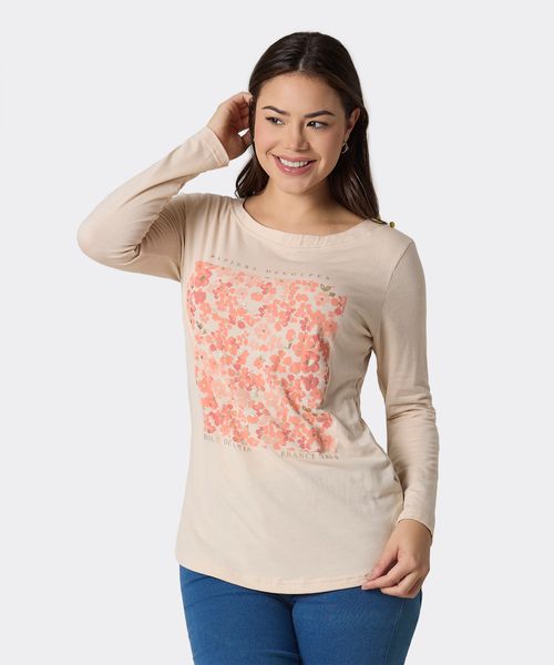 Playera Manga Larga  de  Dama