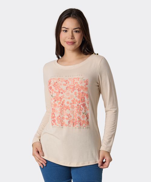 Playera Manga Larga  de  Dama