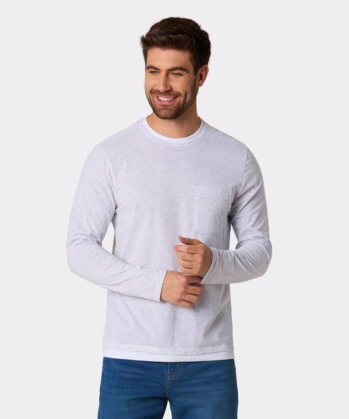 Playera Manga Larga  de  Caballero