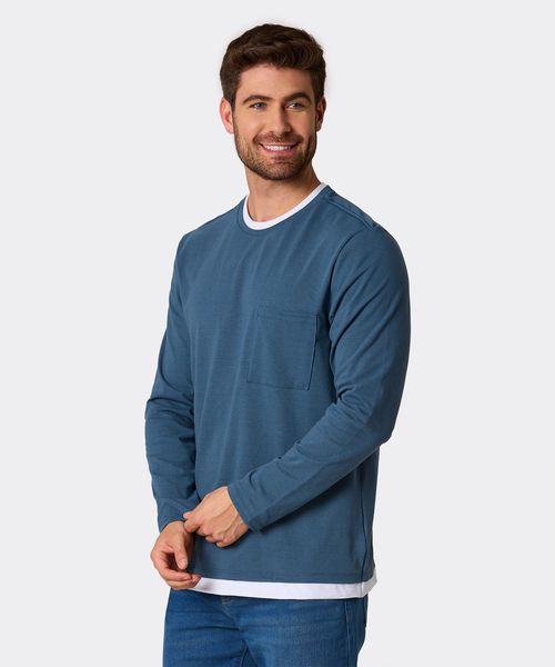 Playera Manga Larga  de  Caballero