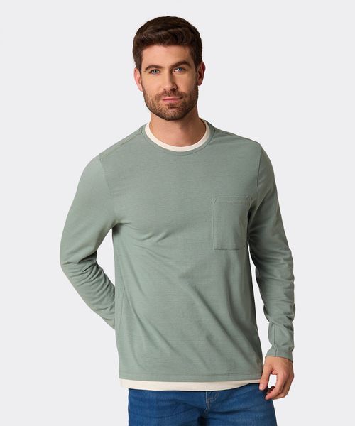 Playera Manga Larga  de  Caballero