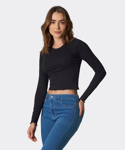Playera Manga Larga  de  Dama