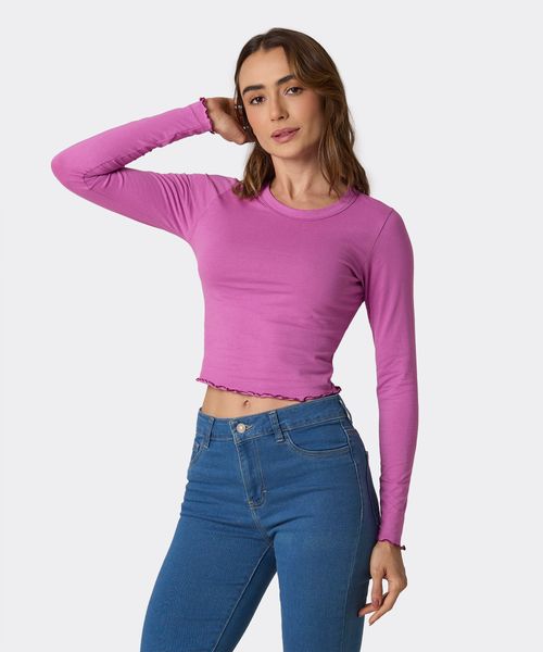 Playera Manga Larga  de  Dama