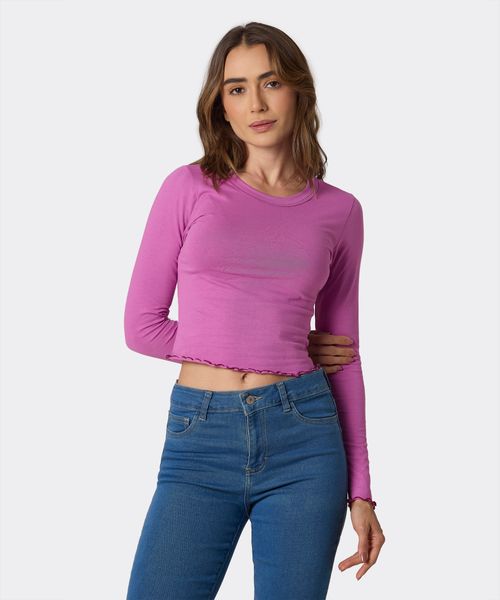 Playera Manga Larga  de  Dama