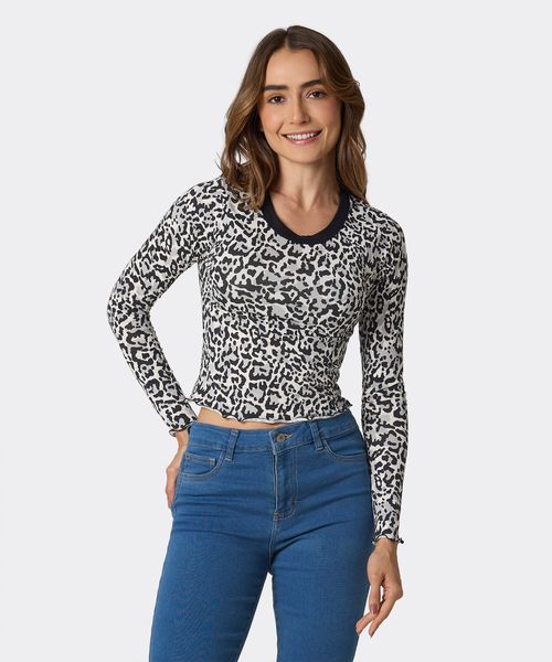 Playera Manga Larga  de  Dama