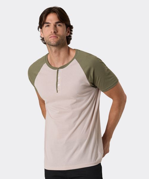 Playera Henley  de  Caballero