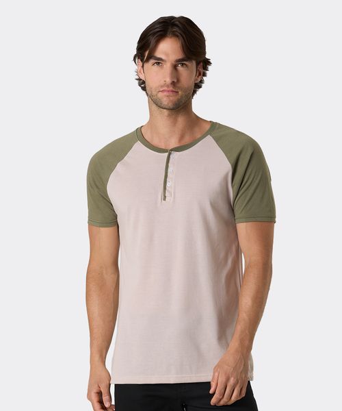 Playera Henley  de  Caballero