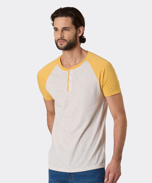 Playera Henley  de  Caballero