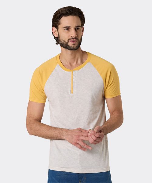 Playera Henley  de  Caballero