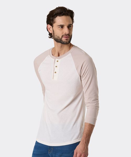 Playera Henley  de  Caballero