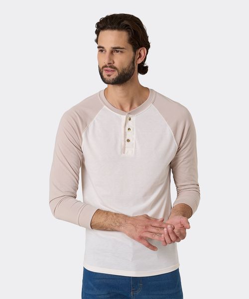 Playera Henley  de  Caballero