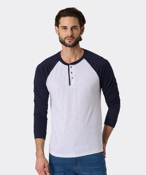 Playera Henley  de  Caballero