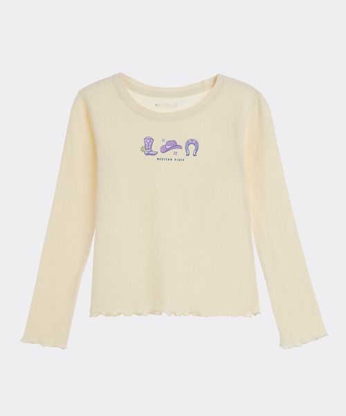 Playera Manga Larga  de  Niña Infantil