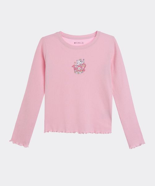 Playera Manga Larga  de  Niña Infantil