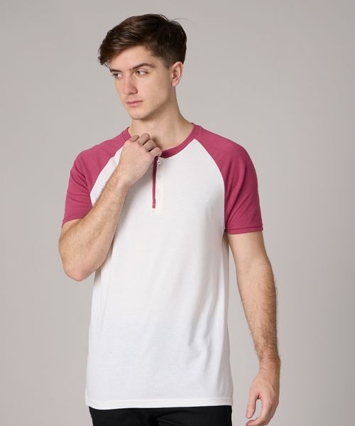Playera Henley  de  Caballero