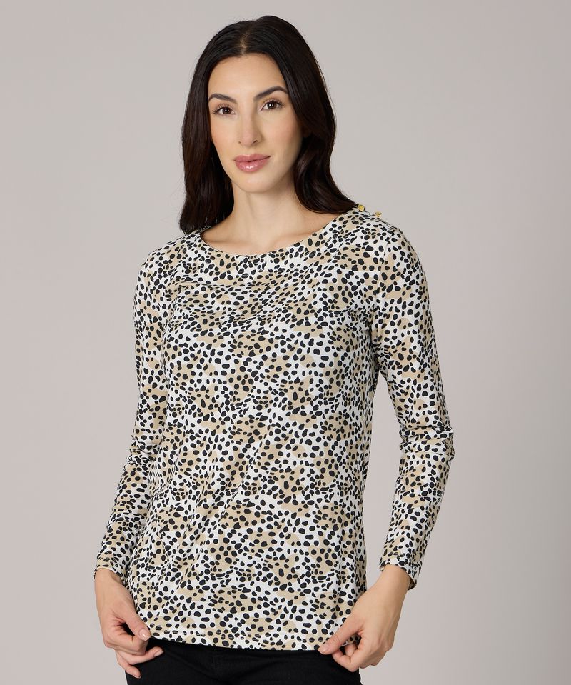 Playera Manga Larga  de  Dama