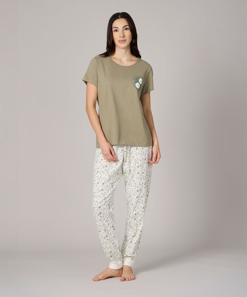 Set Pijama Pantalón y Playera  de  Dama