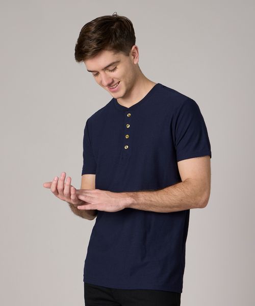 Playera Henley  de  Caballero