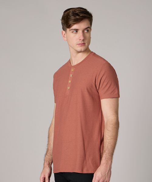 Playera Henley  de  Caballero