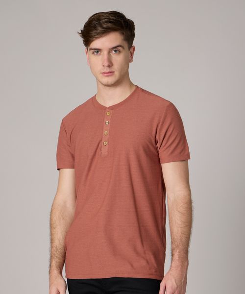 Playera Henley  de  Caballero