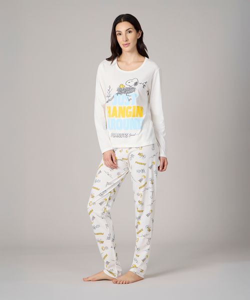 Set Pijama Pantalón y Playera Snoopy de  Dama