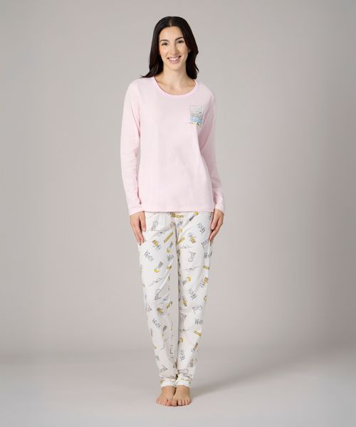 Set Pijama Pantalón y Playera Snoopy de  Dama