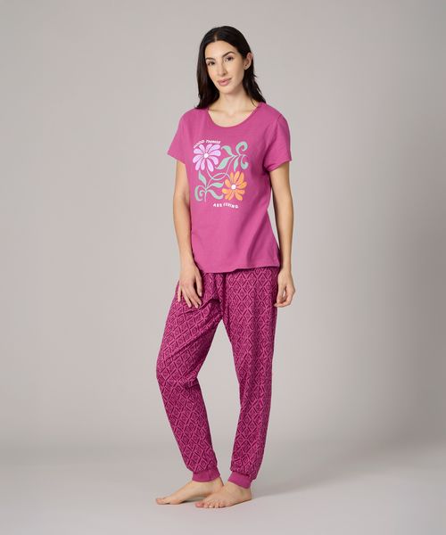 Set Pijama Pantalón y Playera  de  Dama