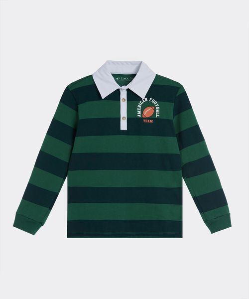 Playera Polo Manga Larga  de  Niño Infantil
